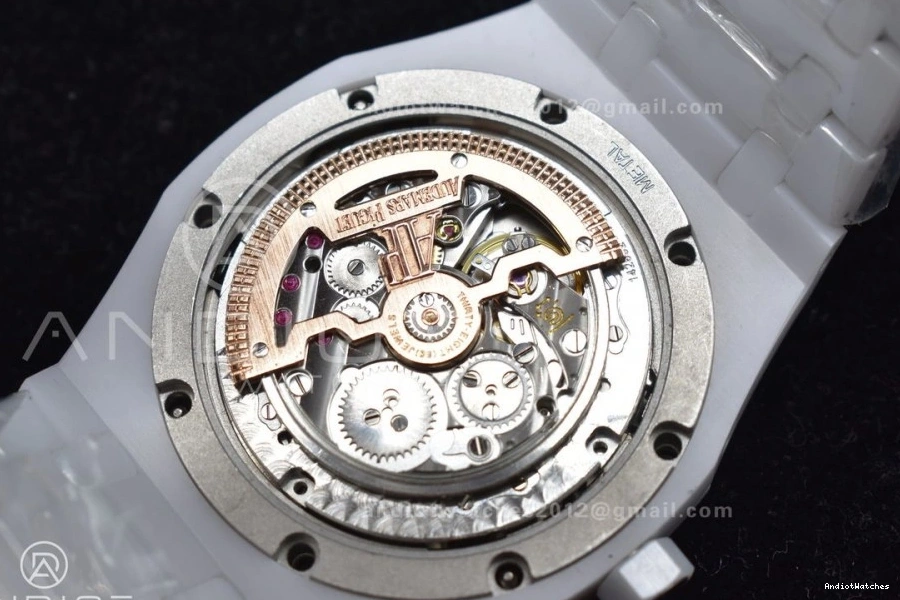 A Bracelet Oak 1052 26579cb Royal APSF Best on Ceramic White SmoothTexture Edition Ceramic Calendar Perpetual 0929